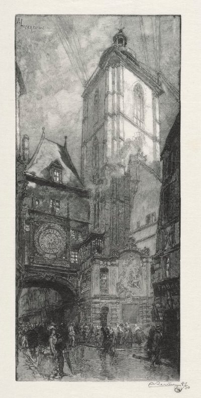 Rouen Illustré: Die Große Uhr von Auguste Louis Lepère