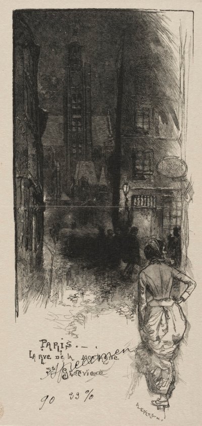 Rue de la Montagne, St. Geneviève von Auguste Louis Lepère