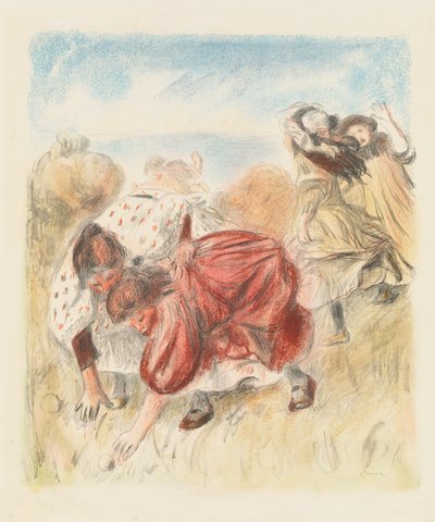 Kinder spielen Ball von Auguste Renoir