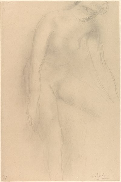Stehende weibliche Akt, nach vorne gebeugt von Auguste Rodin