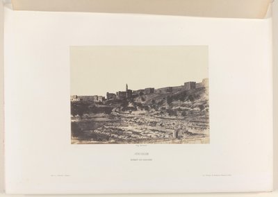 Becken von Birket-es-Soultan außerhalb der alten Stadtmauer von Jerusalem von Auguste Salzmann