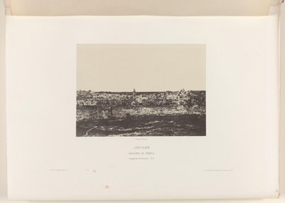 Gezicht op Jeruzalem, met de ommuring van de tempel von Auguste Salzmann