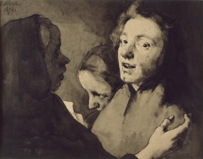Konversationsstück: Drei Köpfe, 1872 von Auguste Theodule Ribot