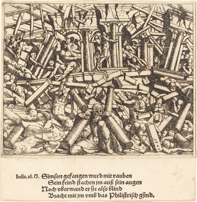 Der Tod von Samson, 1547 von Augustin Hirschvogel