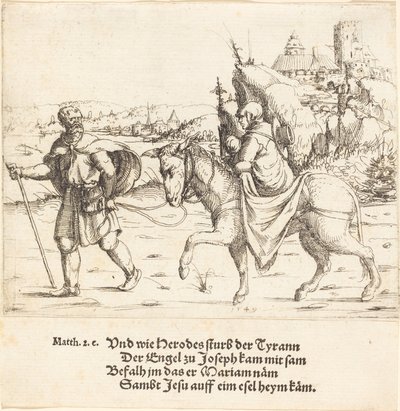Die Heilige Familie kehrt aus Ägypten zurück von Augustin Hirschvogel