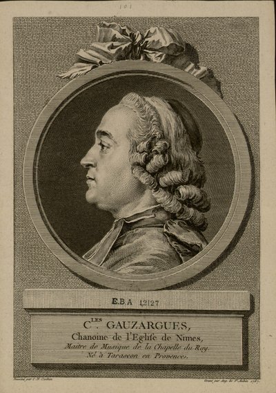Porträt von Charles Gauzargues 1725-1799, 1767 von Augustin Saint Aubin de