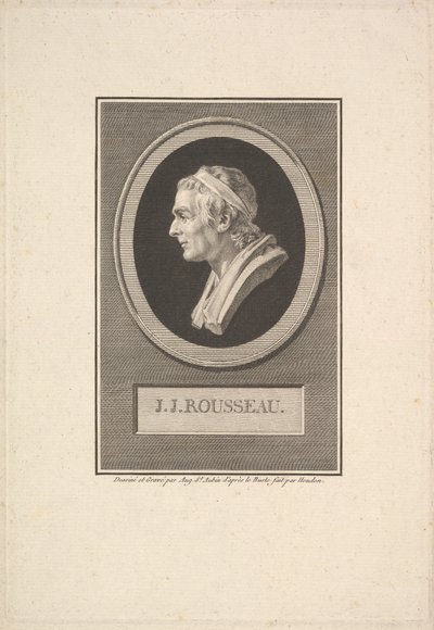 Porträt von J. J. Rousseau, 1801 von Augustin de Saint Aubin