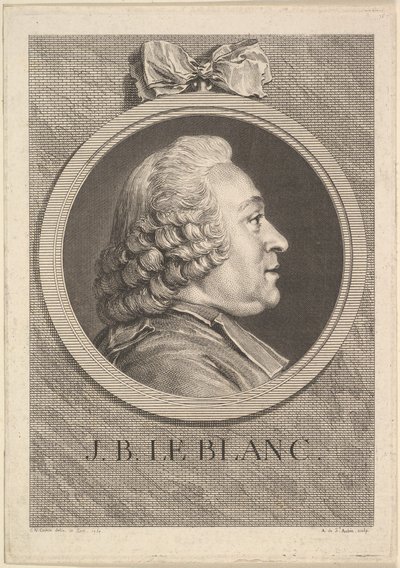 Porträt von Jean-Baptiste Le Blanc, 1750 von Augustin de Saint Aubin