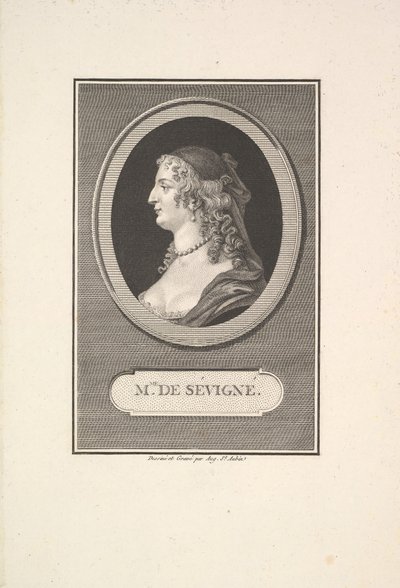 Porträt von Marie de Rabutin, Mise de Sévigné, 1802 von Augustin de Saint Aubin