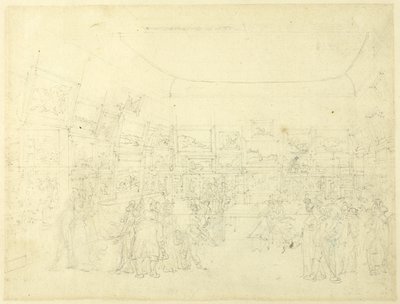 Studie für Ausstellung von Aquarellzeichnungen, Old Bond Street, aus Microcosm of London von Augustus Charles Pugin