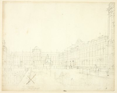Studie für Somerset House, Strand, aus Microcosm of London von Augustus Charles Pugin