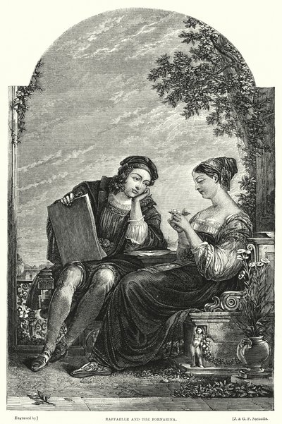 Raffaelle und die Fornarina von Augustus Wall (after) Callcott