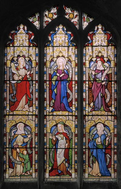 Ruth, die Jungfrau Maria, Sarah, Hannah, Dorcas und Anna von Augustus Welby Northmore Pugin