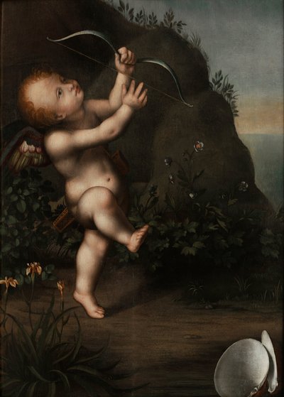 Amor mit einem Bogen von Aurelio Luini