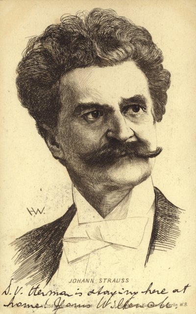 Porträt von Johann Strauss II von Austrian School