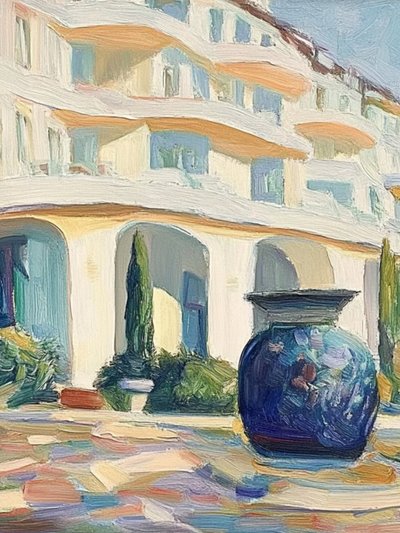 Blaue Vase Resortblick von Avanesova Elena