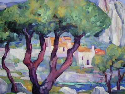 Mediterrane Dorfaussicht von Avanesova Elena
