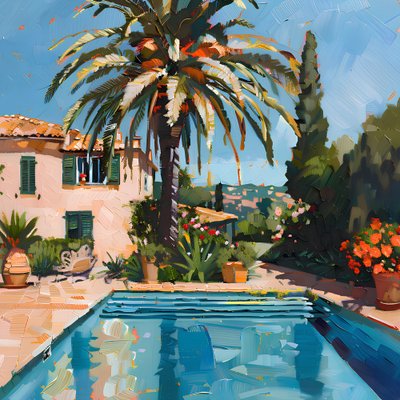Sonniger mediterraner Pool von Avanesova Elena