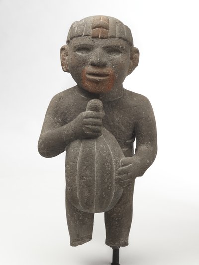 Mann, der eine Kakaoschote trägt, 1440-1521 von Aztec