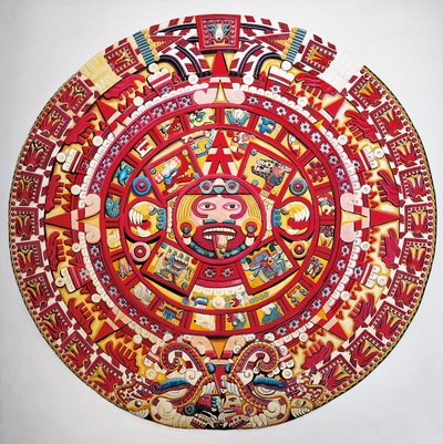 Rekonstruktion des Sonnenkalenders von Aztec Aztec