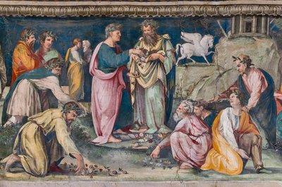 Parnassus, mit Pegasus und Dichtern von Baldassarre Peruzzi