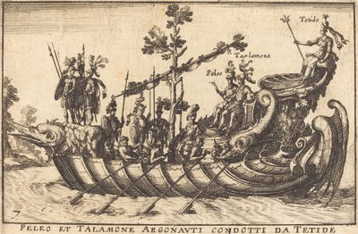 Peleus und Talamon, die Argonauten, geführt von Thetis von Balthasar Moncornet after Remigio Cantagallina