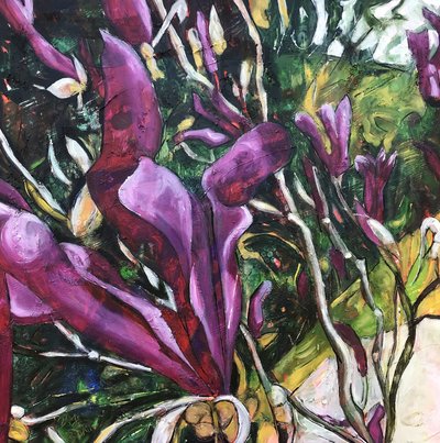 Lebendiges Blumenabstrakt von Barbara Piatti