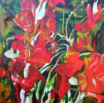 Lebendige rote Blumen von Barbara Piatti
