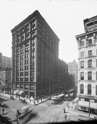 105 West Monroe Street, Chicago, Illinois, USA, ca. 1895 (s/w Foto) von Barnes and Crosby