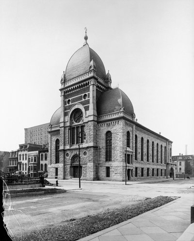 Sinai-Gemeinde, Chicago, Illinois, USA, ca. 1900 (s/w Foto) von Barnes and Crosby