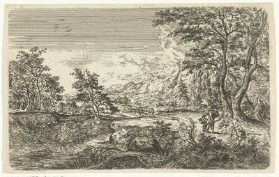 Landschaft mit Mann und Junge von Bartholomäus Ignaz Weiss (attributed to)