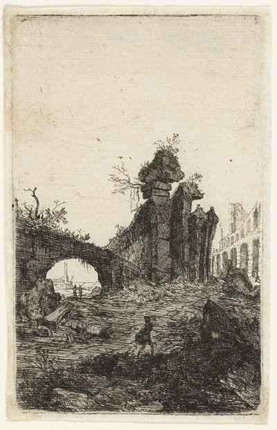 Ruinen des Kolosseums, Tafel 10 aus Die Ruinen von Rom von Bartholomeus Breenbergh