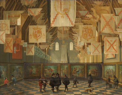 Die Große Versammlung von 1651 im Großen Saal des Binnenhofs, Den Haag, während der Großen Versammlung der Generalstaaten im Jahr 1651 von Bartholomeus van Bassen
