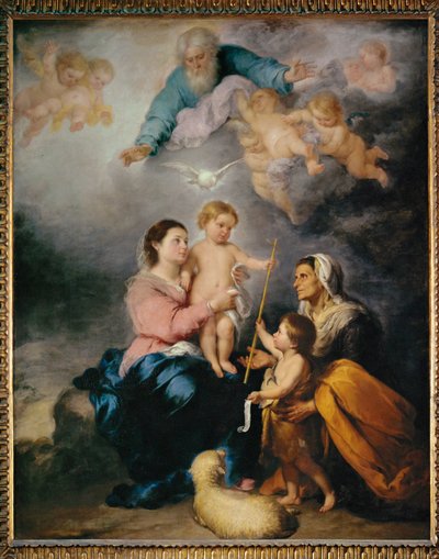 Die Heilige Familie, genannt die Jungfrau von Sevilla von Bartolome Esteban (school of) Murillo