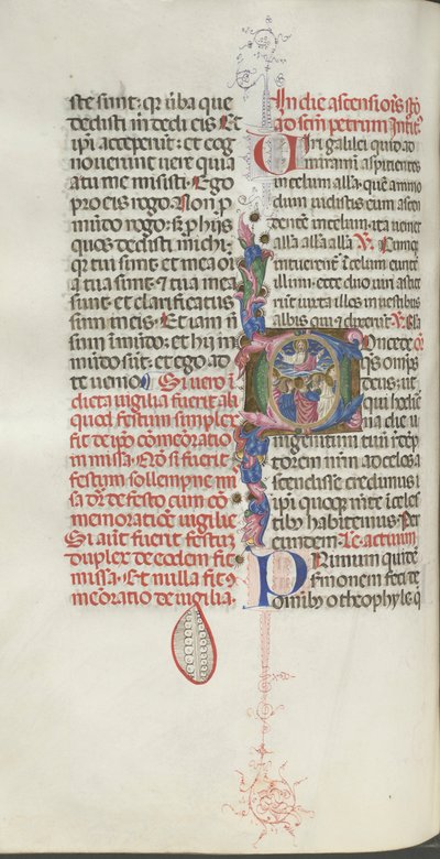 Missale: Fol. 208v: Christi Himmelfahrt von Bartolomeo Caporali