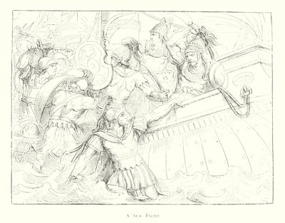 Eine Seeschlacht von Bartolomeo Pinelli