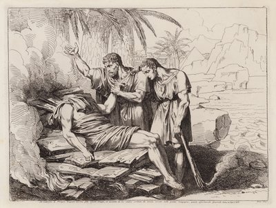 Verbrennung des enthaupteten Körpers von Pompeius von Bartolomeo Pinelli