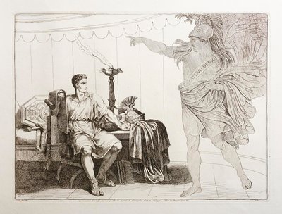 Cäsars Geist erscheint Brutus vor der Schlacht bei Philippi von Bartolomeo Pinelli