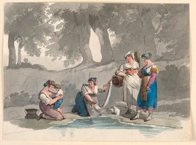 An einem Bach in den Bergen nahe Rom von Bartolomeo Pinelli