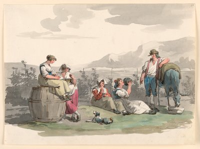 Ruhe während der Weinlese, 1807-08 von Bartolomeo Pinelli