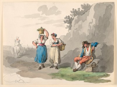 Rückkehr von der Weinlese, 1807-08 von Bartolomeo Pinelli
