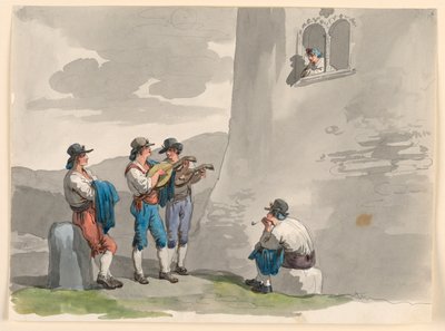 Die Serenade, 1807–08 von Bartolomeo Pinelli