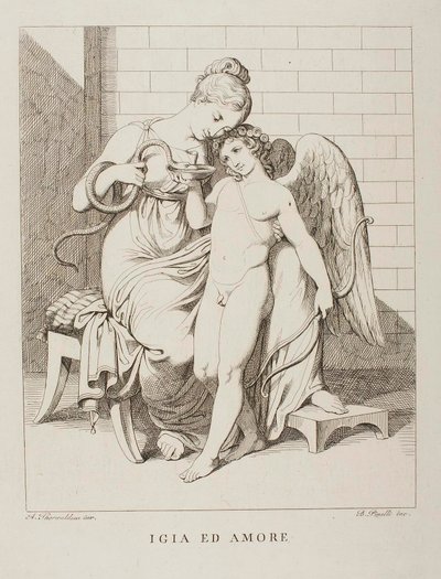 Hygieia und Amor von Bartolomeo Pinelli