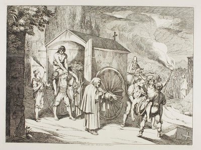 Der Wagen mit den Toten in San Lorenzo von Bartolomeo Pinelli