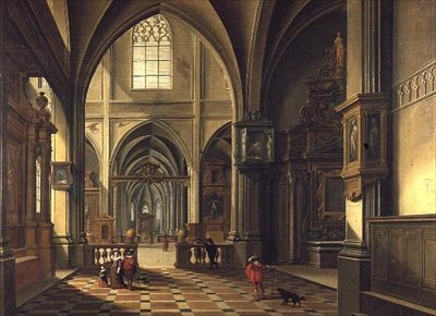 Innenraum einer Kathedrale von Bartolomeus van Bassen