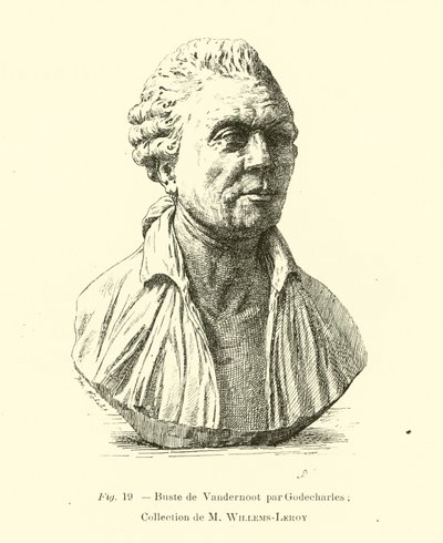 Büste von Henri Van der Noot, belgischer Revolutionär von Belgian School