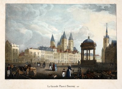 Der Große Platz in Tournay, 1816, ca. 1895 von Belgian School