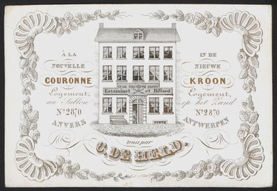 La Nouvelle Couronne, De Nieuwe Kroon, Antwerpen von Belgian School