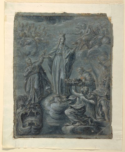 Recto: Krönung der Jungfrau, ca. 1630 von Belisario Corenzio