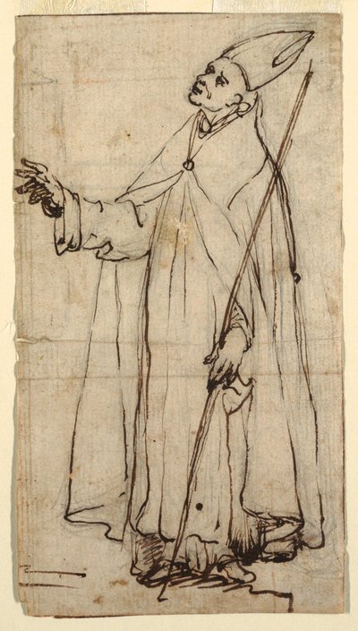 Zeichnung, Stehender Bischof, ca. 1620 von Belisario Corenzio